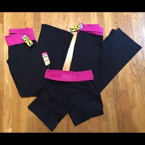 NWT ZUMBA BUNDLE 
DELIGHT Z PANTS 3 pairs Sz M/L